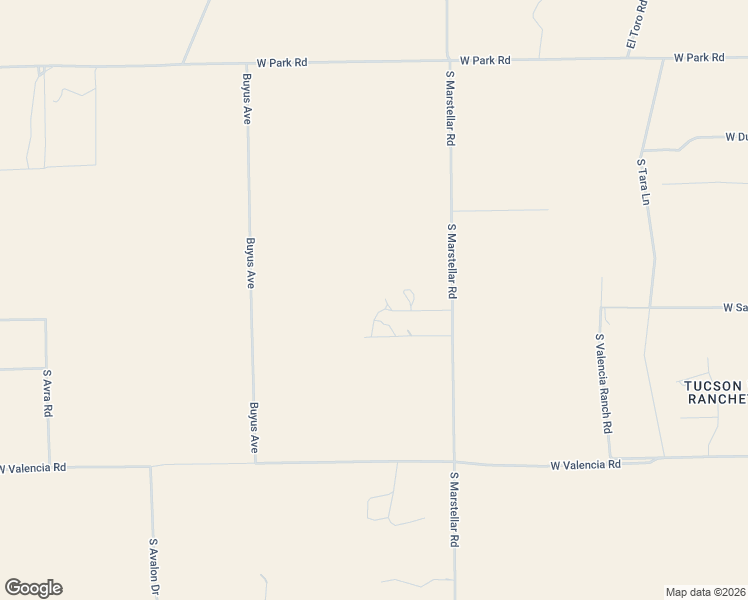 map of restaurants, bars, coffee shops, grocery stores, and more near 6190 South Marstellar Road in Tucson