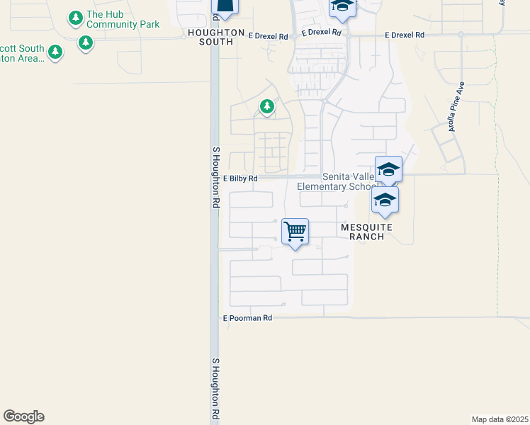 map of restaurants, bars, coffee shops, grocery stores, and more near 10462 East Malta Street in Tucson