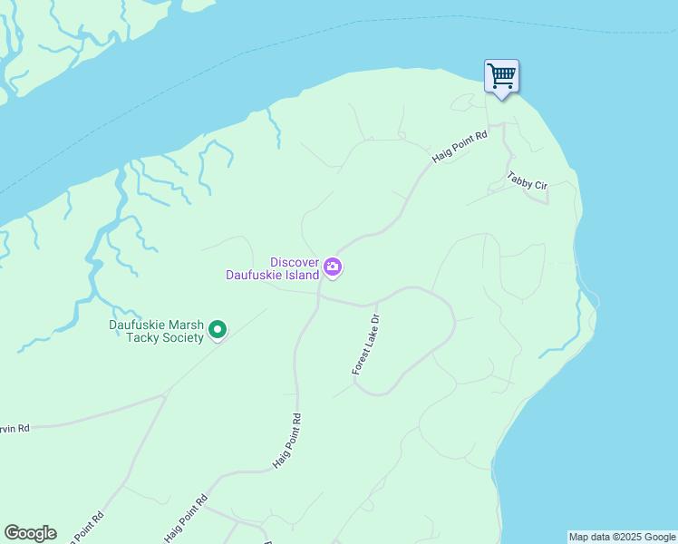 map of restaurants, bars, coffee shops, grocery stores, and more near 1090 Haig Point Road in Daufuskie Island