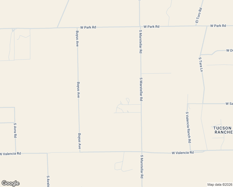 map of restaurants, bars, coffee shops, grocery stores, and more near 6190 South Marstellar Road in Tucson