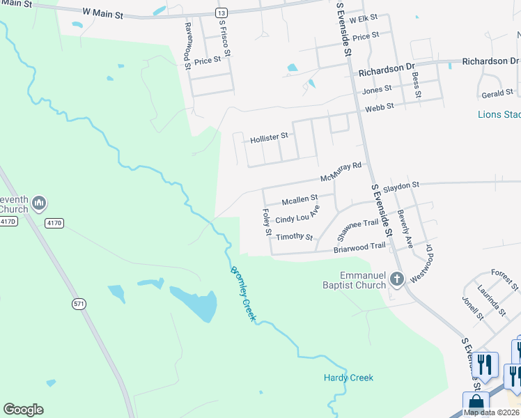 map of restaurants, bars, coffee shops, grocery stores, and more near 1616 Cindy Lou Avenue in Henderson