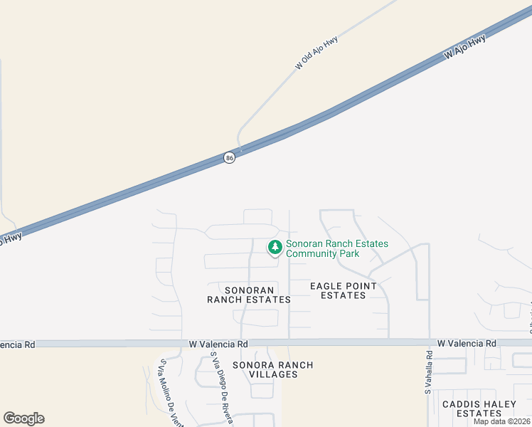 map of restaurants, bars, coffee shops, grocery stores, and more near 8240 West Anser Loop in Tucson