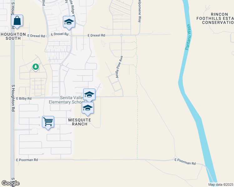 map of restaurants, bars, coffee shops, grocery stores, and more near 10936 East Franklinia Terrace in Tucson
