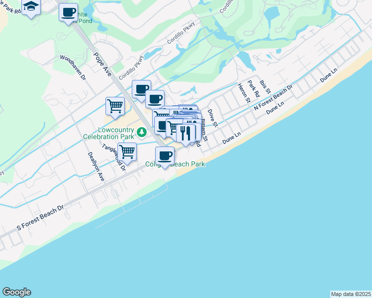 4 North Forest Beach Drive Hilton Head Island Sc Walk Score Map Of Restaurants Bars Coffee S Grocery Ore Near 4