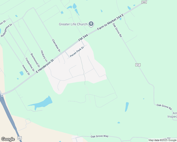 map of restaurants, bars, coffee shops, grocery stores, and more near 126 Pecan Valley Drive in Bullard