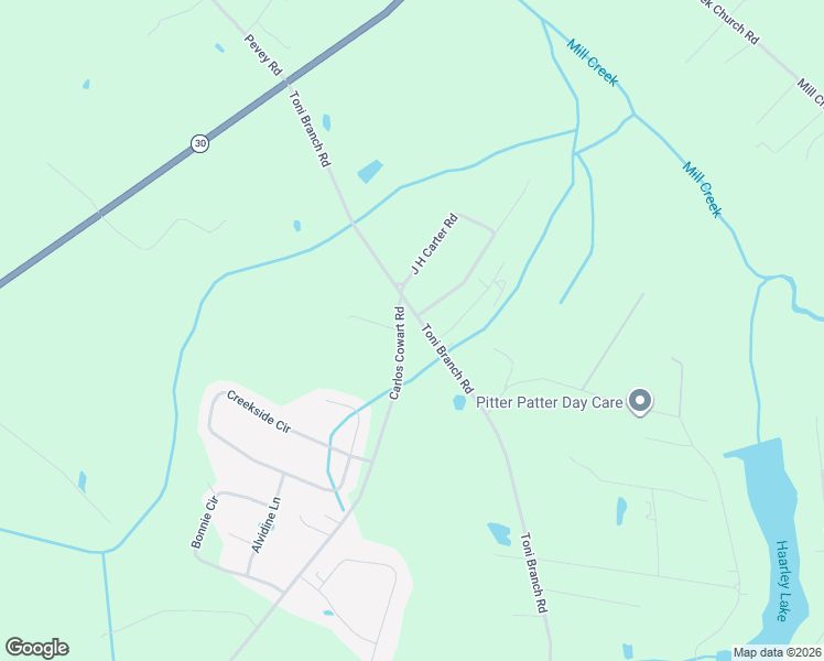 map of restaurants, bars, coffee shops, grocery stores, and more near 628 Toni Branch Road in Ellabell