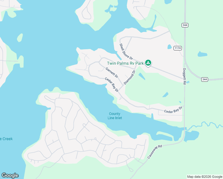 map of restaurants, bars, coffee shops, grocery stores, and more near 15717 Cedar Bay Drive in Bullard