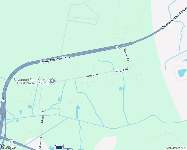 map of restaurants, bars, coffee shops, grocery stores, and more near 373 Adams Road in Bloomingdale