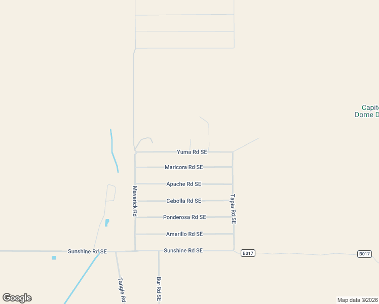 map of restaurants, bars, coffee shops, grocery stores, and more near Yuma Road Southeast in Luna County