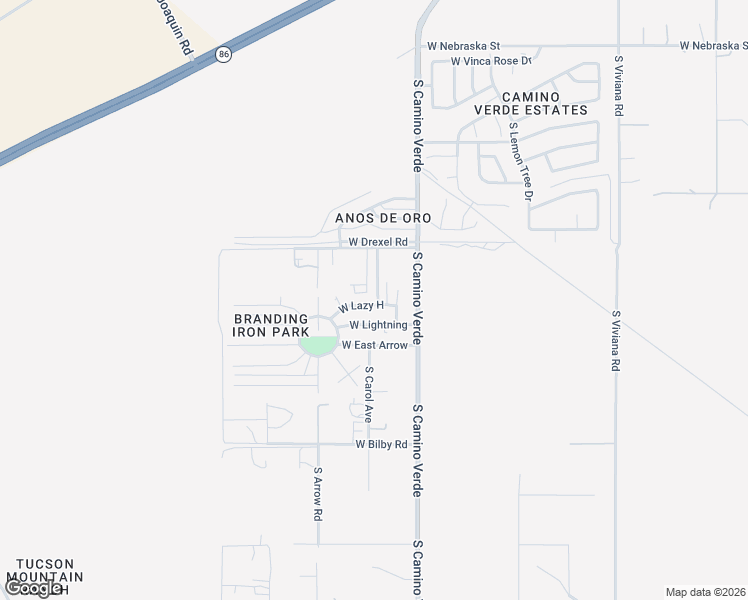 map of restaurants, bars, coffee shops, grocery stores, and more near 5742 South Rafter Road in Tucson