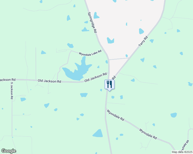 map of restaurants, bars, coffee shops, grocery stores, and more near 5214 Old Jackson Road in Terry