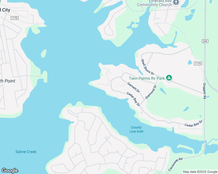 map of restaurants, bars, coffee shops, grocery stores, and more near 15867 Cedar Bay Drive in Bullard