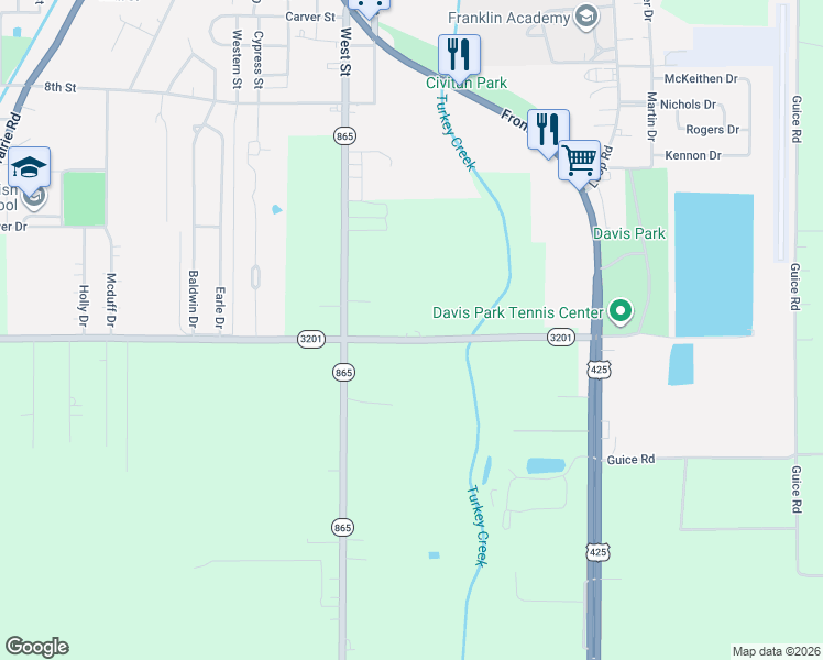 map of restaurants, bars, coffee shops, grocery stores, and more near 250 Louisiana 3201 in Winnsboro