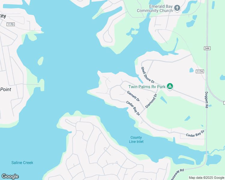 map of restaurants, bars, coffee shops, grocery stores, and more near 15867 Cedar Bay Drive in Bullard