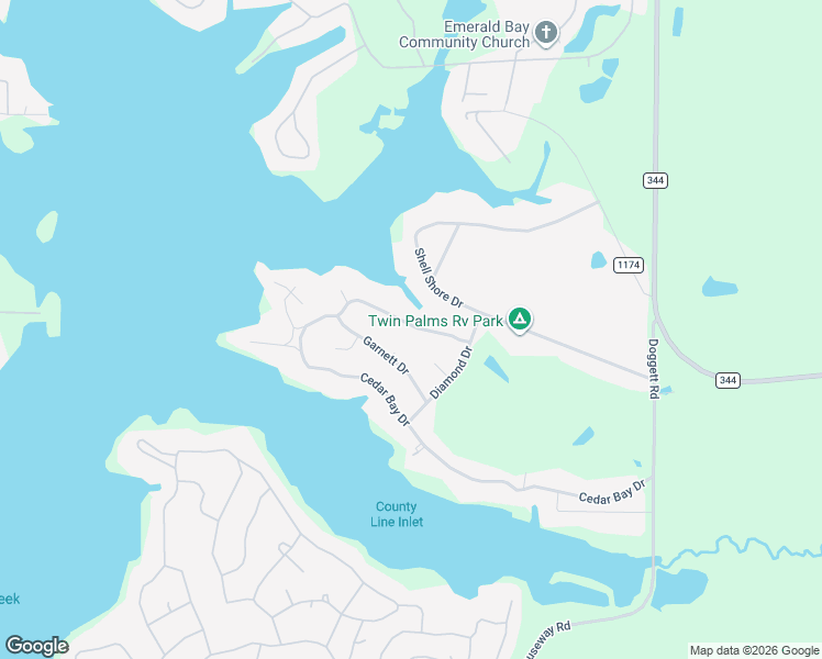 map of restaurants, bars, coffee shops, grocery stores, and more near 15736 Gem Court in Bullard