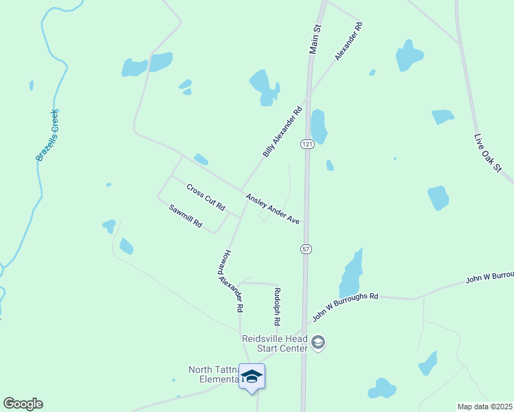 map of restaurants, bars, coffee shops, grocery stores, and more near 189 Ansley Ander Avenue in Collins