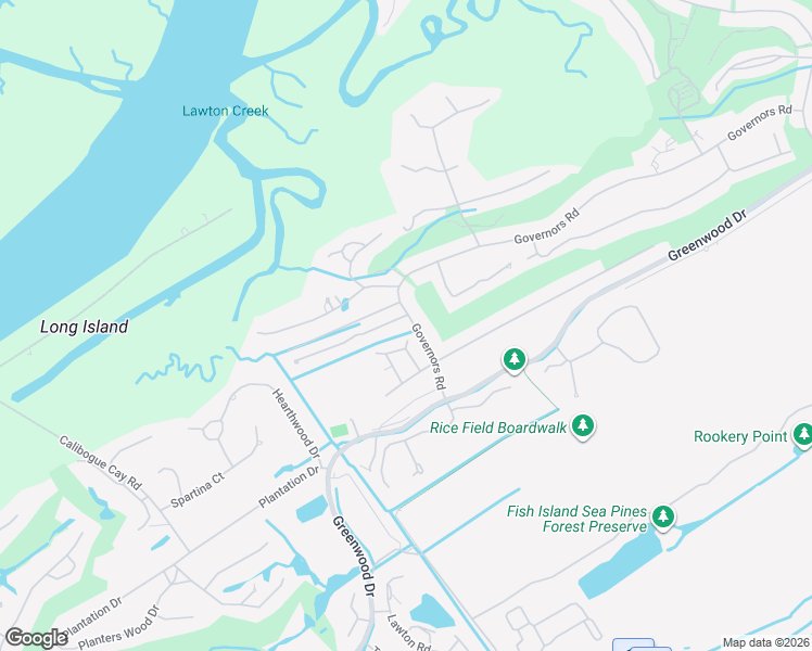 map of restaurants, bars, coffee shops, grocery stores, and more near 5 Bateau Road in Hilton Head Island