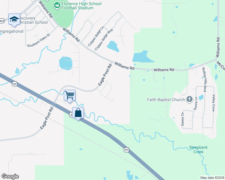 map of restaurants, bars, coffee shops, grocery stores, and more near in Florence