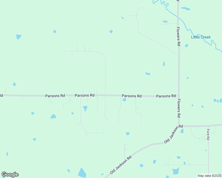 map of restaurants, bars, coffee shops, grocery stores, and more near 6810 Parsons Road in Terry