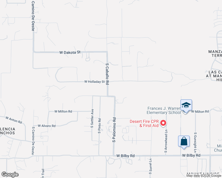 map of restaurants, bars, coffee shops, grocery stores, and more near 5645 South Caballo Road in Tucson