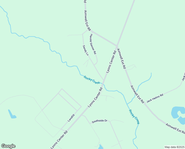 map of restaurants, bars, coffee shops, grocery stores, and more near 317 Harold Sasser Road in Lyons