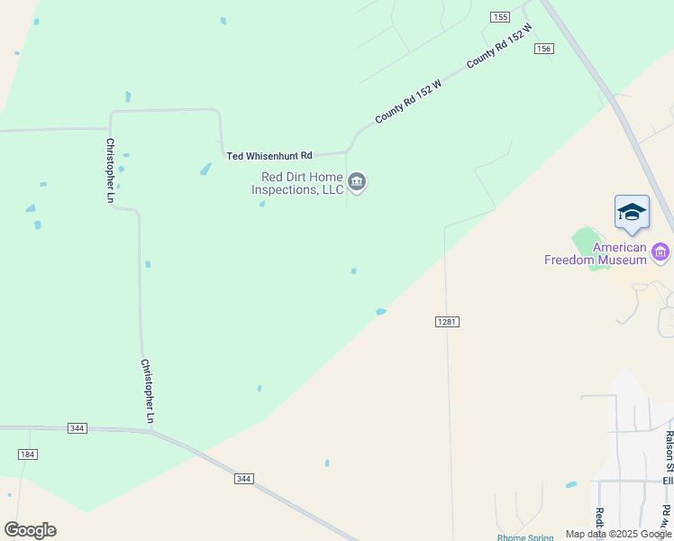 map of restaurants, bars, coffee shops, grocery stores, and more near 22576 County Road 157 in Bullard