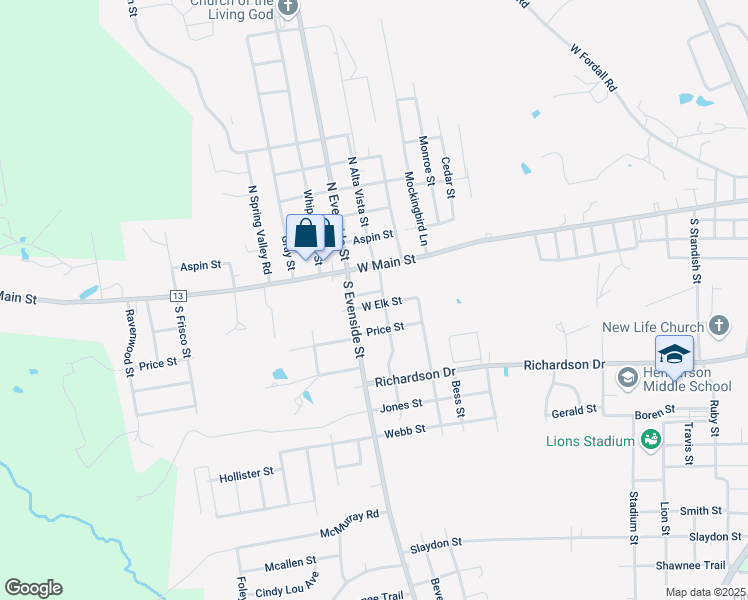 map of restaurants, bars, coffee shops, grocery stores, and more near 1108 West Elk Street in Henderson