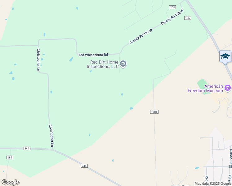 map of restaurants, bars, coffee shops, grocery stores, and more near 22576 County Road 157 in Bullard