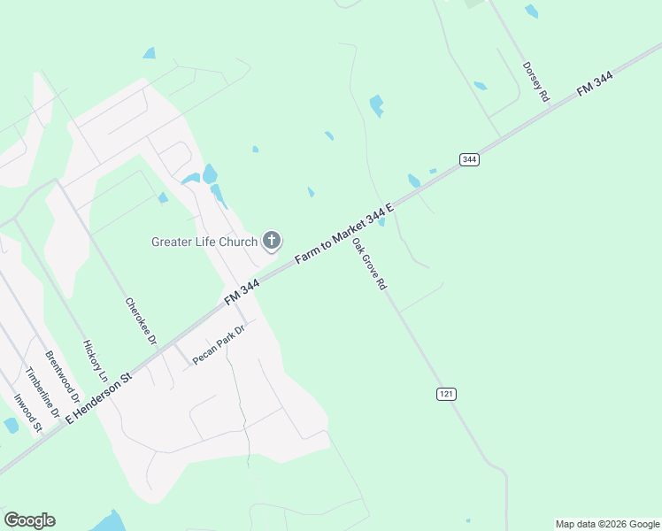map of restaurants, bars, coffee shops, grocery stores, and more near 2908 Fm 344 East in Bullard