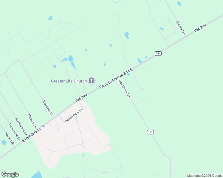 map of restaurants, bars, coffee shops, grocery stores, and more near 2908 Farm to Market 344 East in Bullard