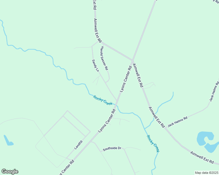 map of restaurants, bars, coffee shops, grocery stores, and more near 317 Harold Sasser Road in Lyons
