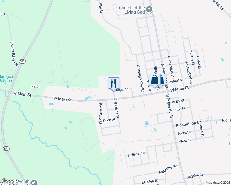 map of restaurants, bars, coffee shops, grocery stores, and more near 1814 Aspin Street in Henderson