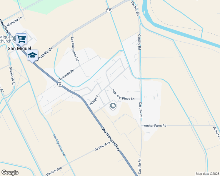 map of restaurants, bars, coffee shops, grocery stores, and more near 215-299 Alargo Dr in Dona Ana