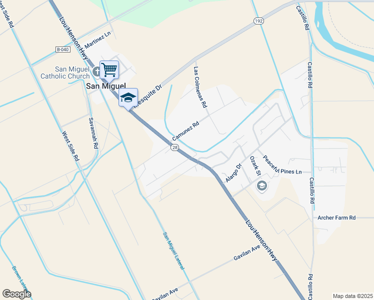 map of restaurants, bars, coffee shops, grocery stores, and more near 18622 New Mexico 28 in La Mesa