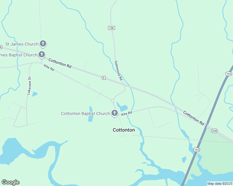 map of restaurants, bars, coffee shops, grocery stores, and more near 106 Co Highway in Pittsview