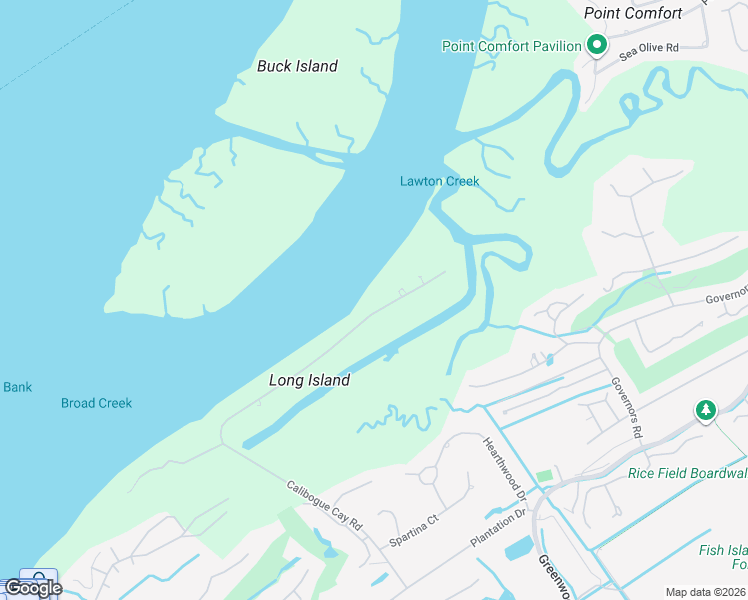 map of restaurants, bars, coffee shops, grocery stores, and more near 53 North Calibogue Cay Road in Hilton Head Island