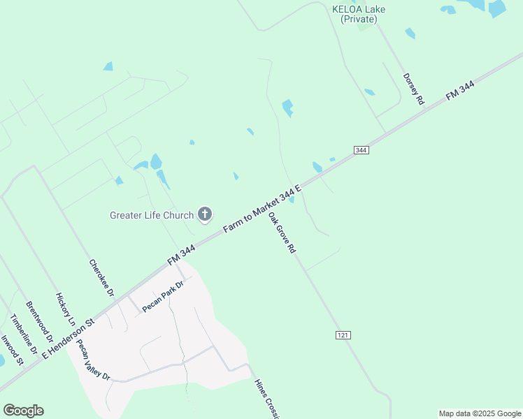 map of restaurants, bars, coffee shops, grocery stores, and more near 2777 Farm to Market 344 in Tyler