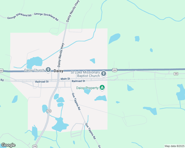 map of restaurants, bars, coffee shops, grocery stores, and more near 529 Main Street in Claxton