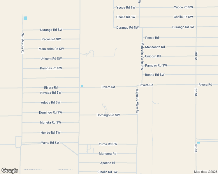 map of restaurants, bars, coffee shops, grocery stores, and more near 1754 Rivera Road in Deming