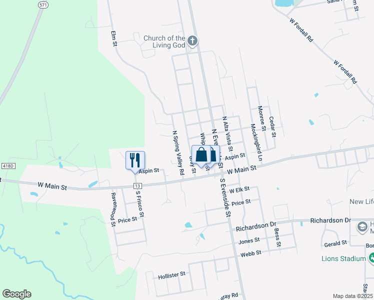 map of restaurants, bars, coffee shops, grocery stores, and more near 150 Birch Street in Henderson