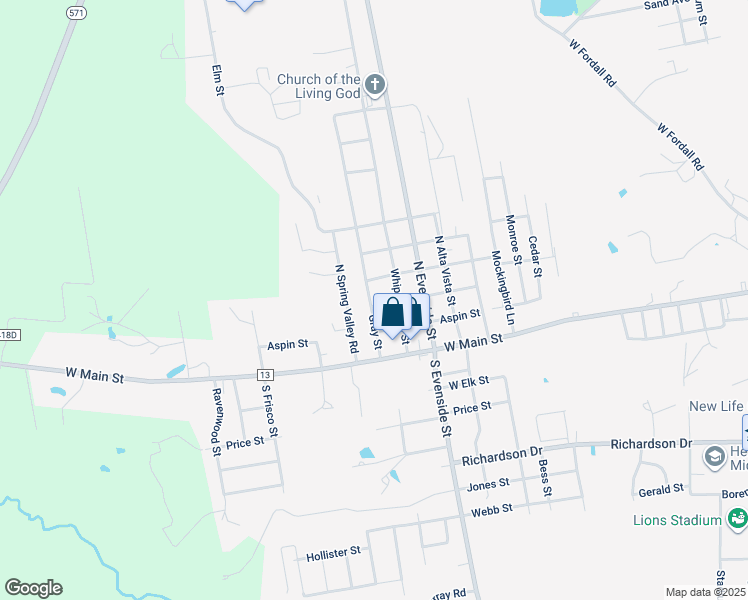 map of restaurants, bars, coffee shops, grocery stores, and more near 150 Birch Street in Henderson
