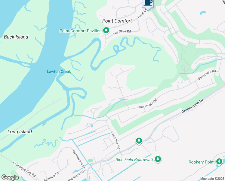 map of restaurants, bars, coffee shops, grocery stores, and more near 11 Pine Island Road in Hilton Head Island