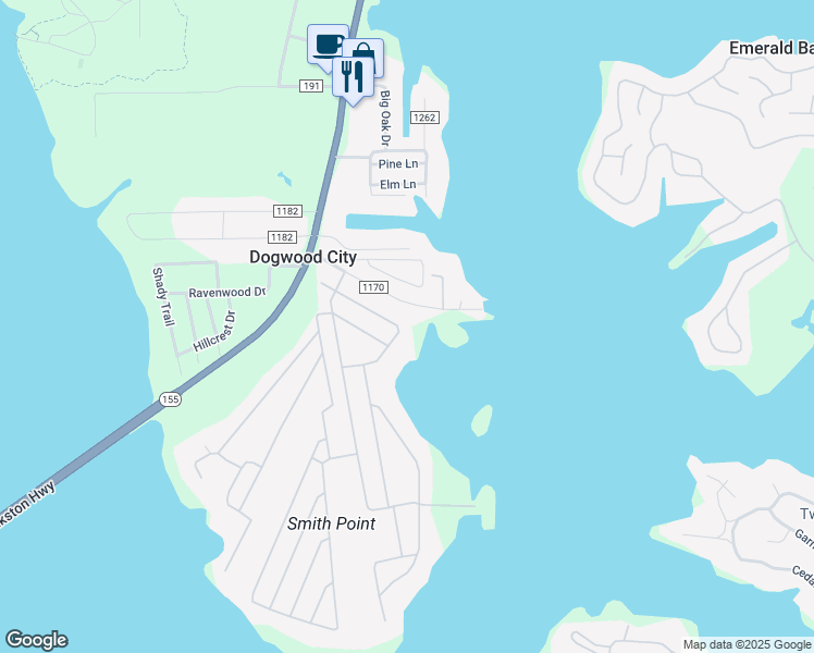 map of restaurants, bars, coffee shops, grocery stores, and more near 22543 Waterview Circle in Flint