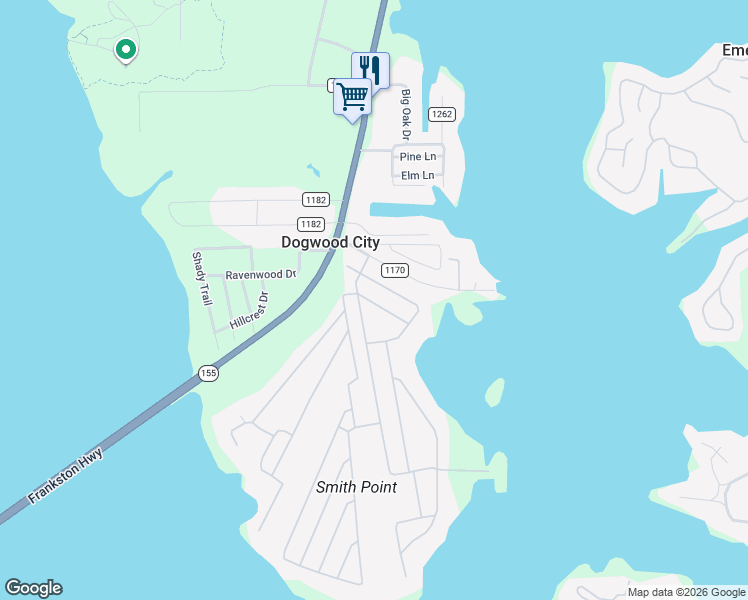 map of restaurants, bars, coffee shops, grocery stores, and more near 22417 Trailwood Road in Flint