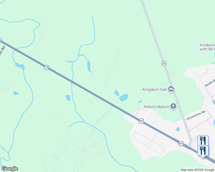 map of restaurants, bars, coffee shops, grocery stores, and more near 2473 U.S. 80 in Bloomingdale