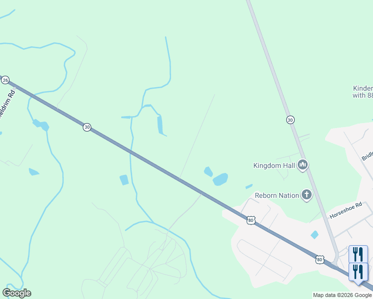 map of restaurants, bars, coffee shops, grocery stores, and more near 175 George Road in Bloomingdale