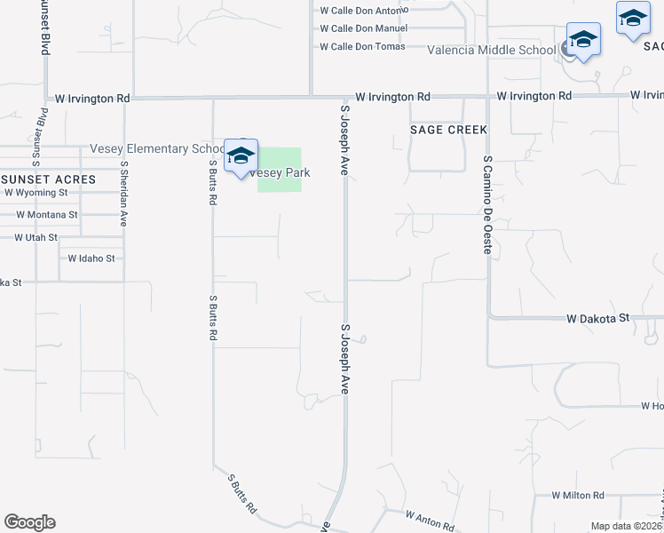 map of restaurants, bars, coffee shops, grocery stores, and more near 5260 South Joseph Avenue in Tucson