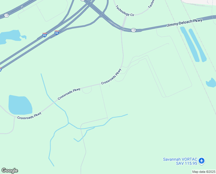 map of restaurants, bars, coffee shops, grocery stores, and more near 135 Crossroads Parkway in Savannah
