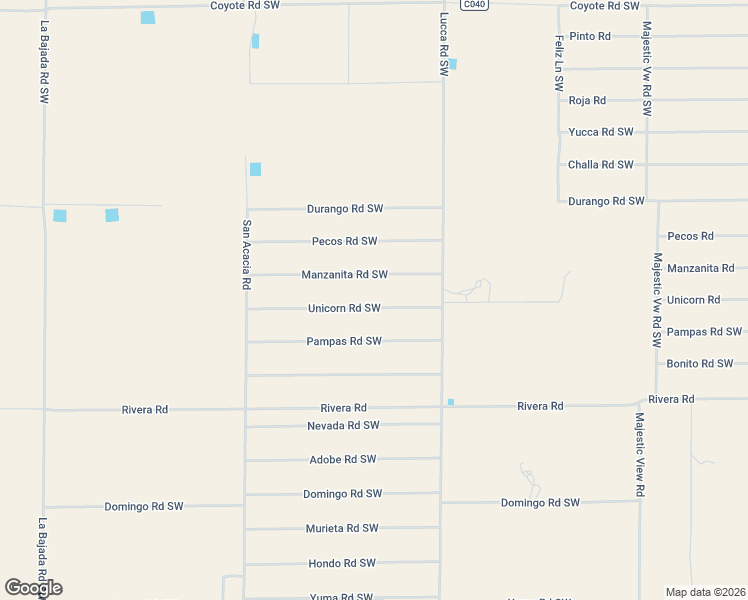 map of restaurants, bars, coffee shops, grocery stores, and more near 2169 Unicorn Road Southwest in Deming