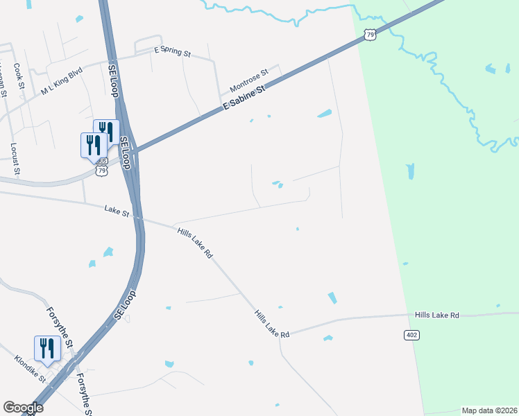 map of restaurants, bars, coffee shops, grocery stores, and more near 113-115 Lawrence Street in Carthage